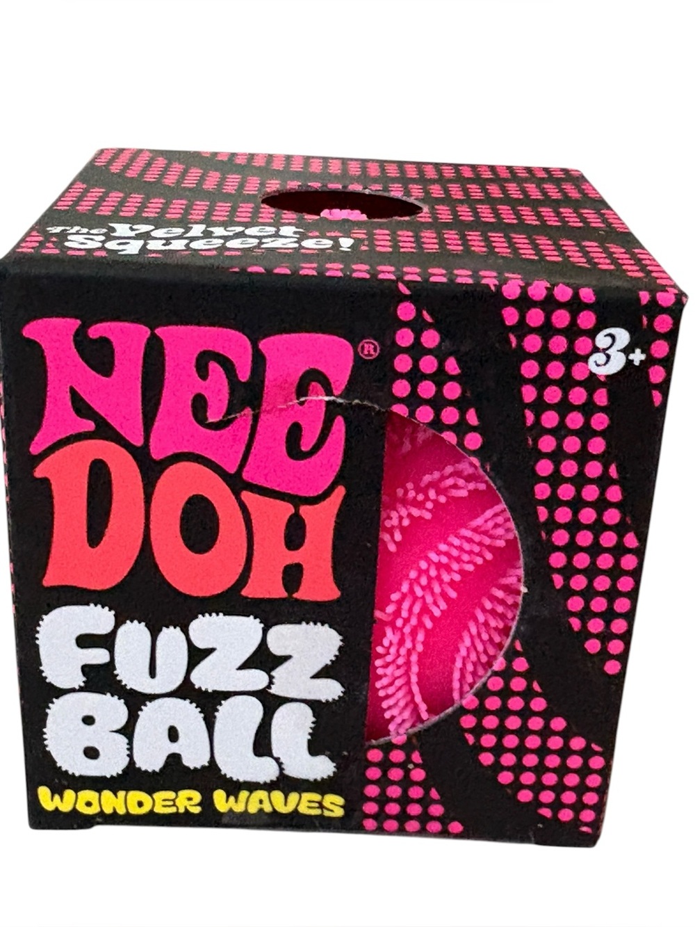 Needoh Schylling NEW NIB Fuzz Ball Pink Sensory Fidget Authentic